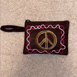 Peace sign coin purse